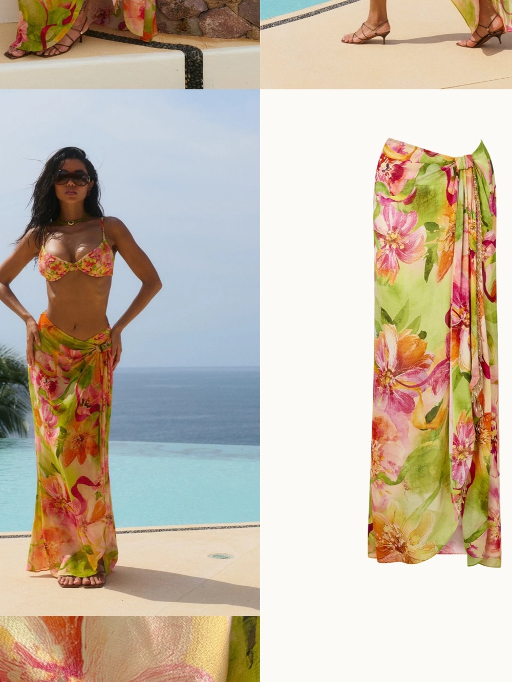 Bydee - BRISA MAXI SKIRT IN FLORITA